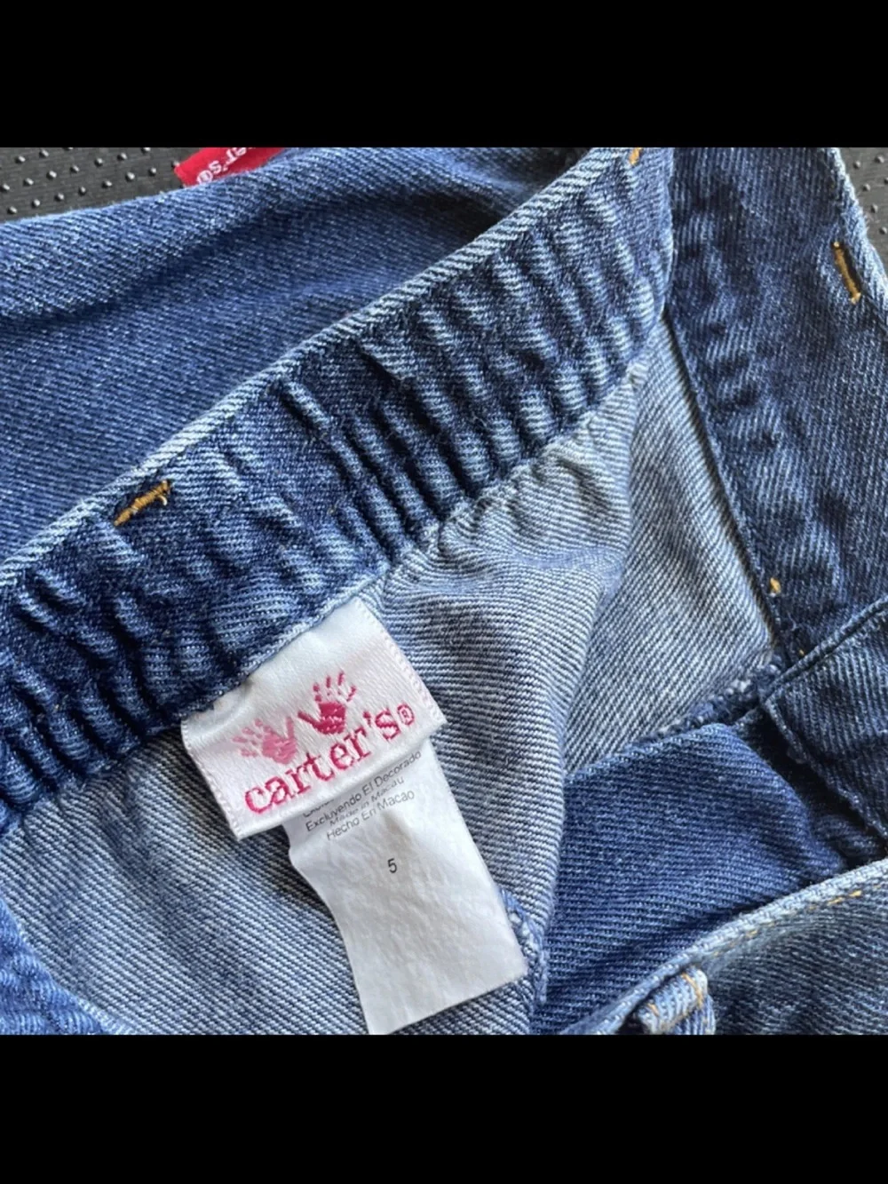 Carter's Blue Denim Jeans with Pink Logo Tag